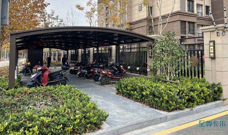 自行車棚生產廠家怎么選？自行車車棚圖片大全？